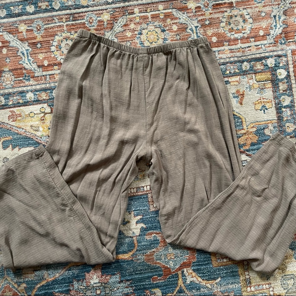 Eileen Fisher Brown Flowy Comfy Pants Large